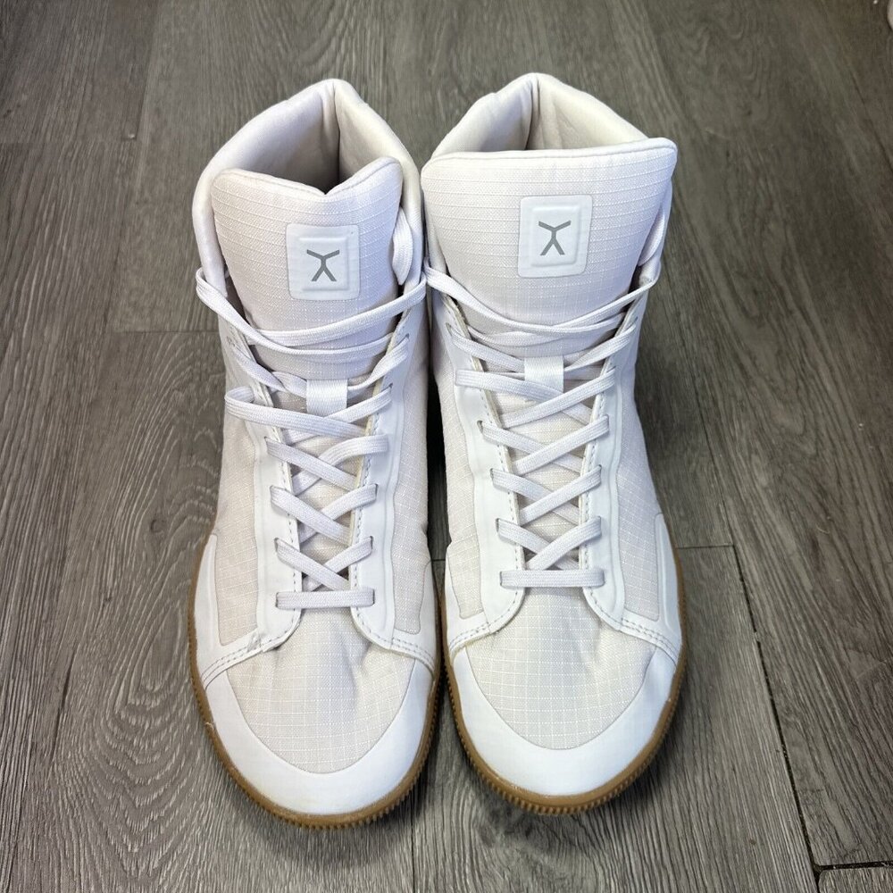 Flux Adapt High Top Trainer Breathable AdaptKnit White And Gum Shoes Men 9 W10 - Picture 4 of 9
